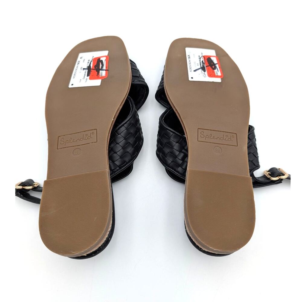 Splendid Bennet Slingback Sandals Open Toe Women's Black Size US8.5M EU38.5 - Picture 8 of 9